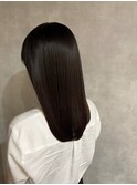 ツヤサラ縮毛矯正×艶黒セミロング