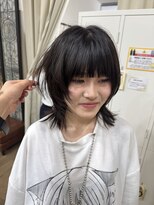 ハピネス 王寺店(Happiness)&nbsp;ウルフ 中性ヘア フェイスレイヤー 顔まわりレイヤー 奈良王寺