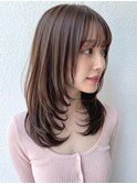 秋カラーブリーチなしハッシュカット×ブラウン小顔p北浦和!