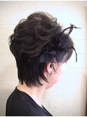 短い髪もアップ風に★
