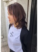 セミディ×ピンクベージュ