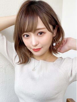 シルクレイ 吉祥寺店(Silk-lei) フェザーバング小顔大人かわいいテラコッタブラウン吉祥寺