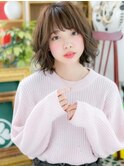 大人かわいいニュアンスカラーくせ毛風ボブa志木20代30代40代
