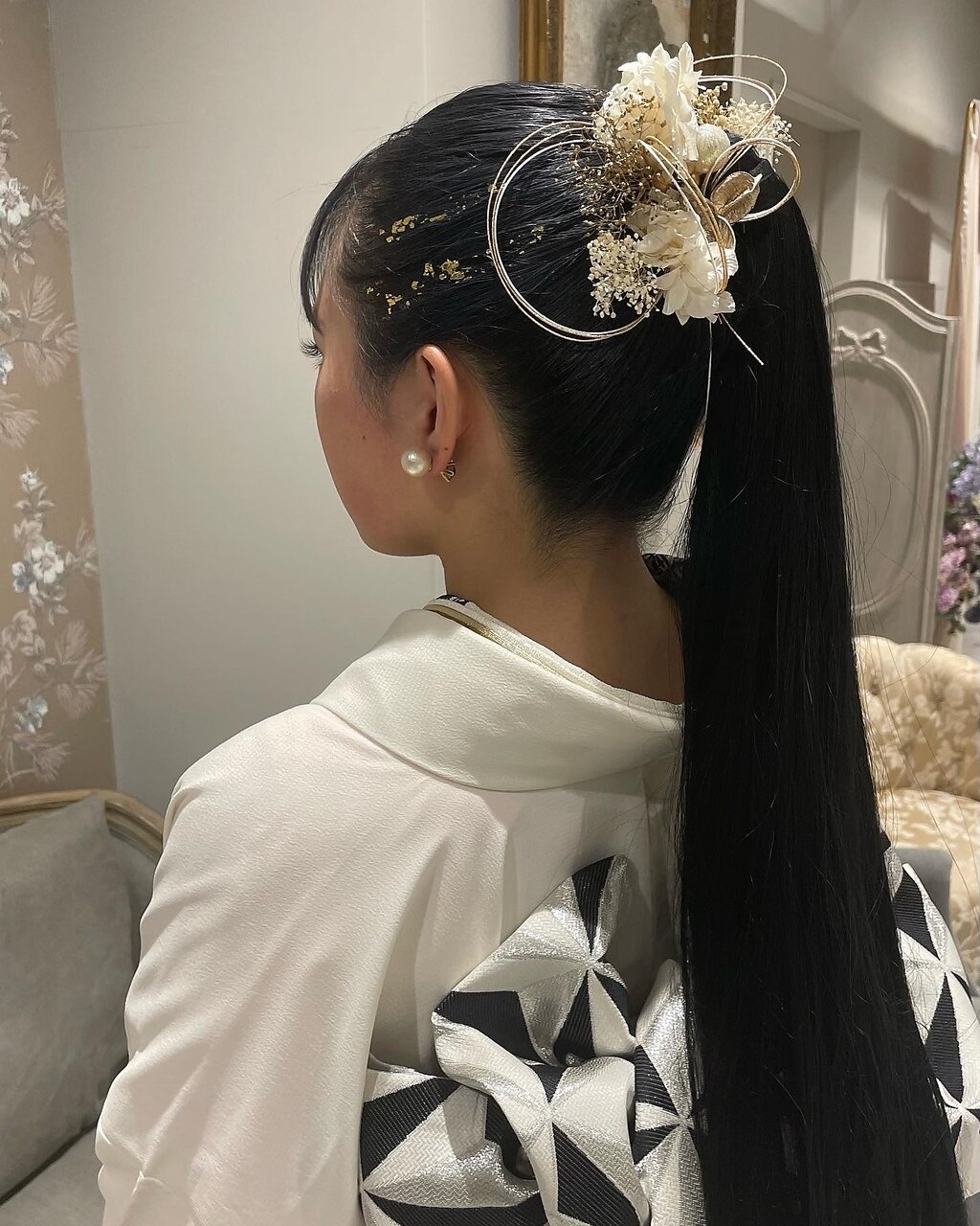ハイポニー 水引 金箔 成人式ヘア 卒業式ヘア 袴ヘア 振袖ヘア ハイポニー 水引 金箔 成人式ヘア 卒業式ヘア 袴ヘア 振袖ヘア