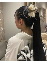 フェリーチェ(Felice)&nbsp;ハイポニー 水引 金箔 成人式ヘア 卒業式ヘア 袴ヘア 振袖ヘア