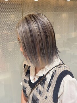 ユーカナヤマ(u Kanayama) ブリーチローライハイライトグレージュカラー