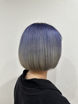 イリス(Iris) パープル×ホワイト×グラデーション