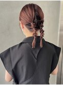 【三ツ井純】ブリーチカラー ピンクベージュ 簡単アレンジ