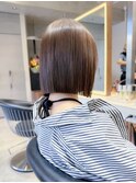 ボブショートボブ縮毛矯正ベージュグレージュ門前仲町