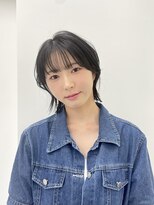 ブルーブラック×iveユジン風ハッシュカット
