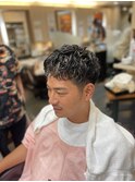 無造作マッシュメンズショート☆マットカラーデジタルパーマ