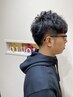 メンズショートカットパーマ　9850円