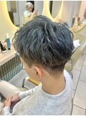 メンズブリーチ ブルー シルバー 横浜
