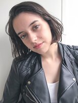 グランツ ノイ(GLANZ Noi) 大人ショートボブミニボブ切りっぱなしボブ前髪なし黒髪ショート