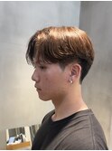 センターパート×曲がる縮毛矯正