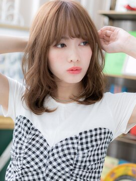 カバーヘア ブリス 上尾西口店(COVER HAIR bliss) ★マロンベージュ顔周りレイヤーミディアムウルフ30代40代★1