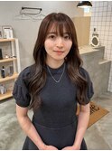 大人可愛い韓国ロングレイヤーカット