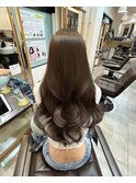 赤坂＊ブリーチなし透け感オリーブベージュメテオカラー