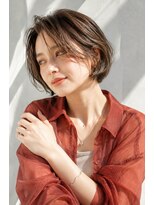 アッシュ 学芸大学店(Ash) ショートボブ/大人女性/ベージュアッシュ/白髪ぼかし/脱白髪染め