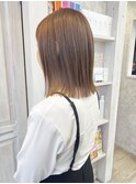 福山Caary12トーンベージュ人気ナチュラルストレート外ハネボブ