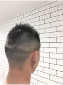 黒髪スキンサイドグラデーションフェードショート