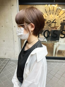 ショートオンリーサロントス(short only salon TOSS) 耳掛けマロンベージュショート