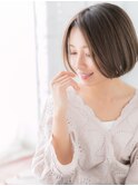 黒髪も◎ツヤ髪小顔な大人ショートボブf古河20代30代40代