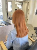 オレンジカラー/ブリーチ１回/暖色カラー/髪質改善