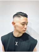 ダークアッシュ/カルマパーマ/ベリーショート<理容室>[新宿]
