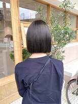 モカヘアー(mocha hair)&nbsp;ボブ/ストレート/酸性ストレート/切りっぱなし