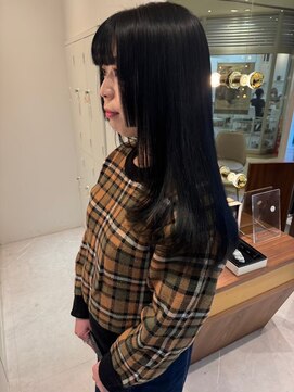 ダブル(W) 姫カット/レイヤー/黒髪