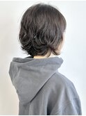 ＊外ハネボブゆるふわパーマボブ大人ボブ顎ラインボブ30代40代1