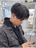 “毛流れセンターパート”