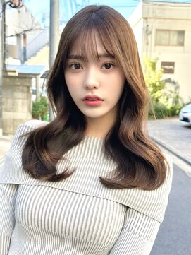 ミラリー トウキョウ(Mirareee Tokyo) 20代30代40代◎前髪パーマ韓国風巻きくすみベージュお団子ヘア