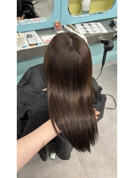 ノー バイ イオエ 西梅田(no. by ioe) ブリーチなしカラー/髪質改善/ミルクティーベージュ/小顔へア