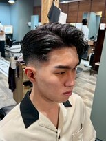 スタンドバーバー 柏(STAND BARBER)&nbsp;MEN’S HAIR/ブルーブラック/フェザーパーマ/ 柏