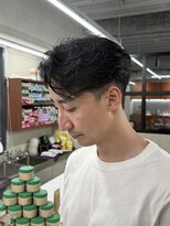 ニコ トウキョウ ロジック(nico TOKYO Logic)&nbsp;メンズセンターパート曲がる縮毛矯正アップバング