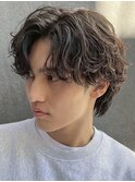 銀座ルーズパーマシャドウパーマニュアンスパーマセンターパート