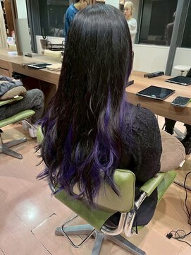 インナーカラーパープルラベンダーカラー