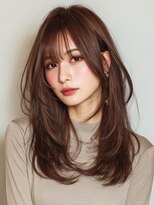 アイズニューヨークプレミアムトヤマ(I's New York PREMIUM TOYAMA)&nbsp;顔まわりカット/レイヤーカット/カール/まろやかブラウン