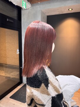 ブリーチなしダブルカラーチェリーレッド