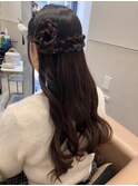 あみこみアレンジ/ハーフアップ