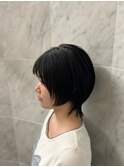 小顔ショートウルフヘア