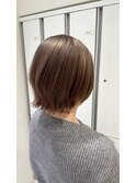 イメチェン/ピンクベージュ/前髪/伊勢原