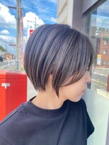 カットウェルズ粟殿店(Cut Well's smile&peace) ダークパープル/ナチュラルショート/夏のヘアアレンジ/桜井/粟殿