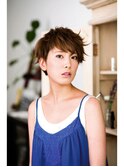 大人アシメショート。
