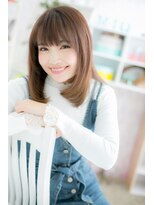 ミック ヘアアンドメイク アップ 駒込店(miq Hair&Make up)&nbsp;ニュアンスカラー◎イイトコ取りワンカール艶カラーロブ