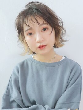 アイティーバイアルバム 松戸店(IT by ALBUM) ラフウェーブ_カーキグレージュマッシュショート_28200