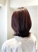 ミディアムレイヤーくびれヘア