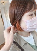 ミニボブ×インナーカラー